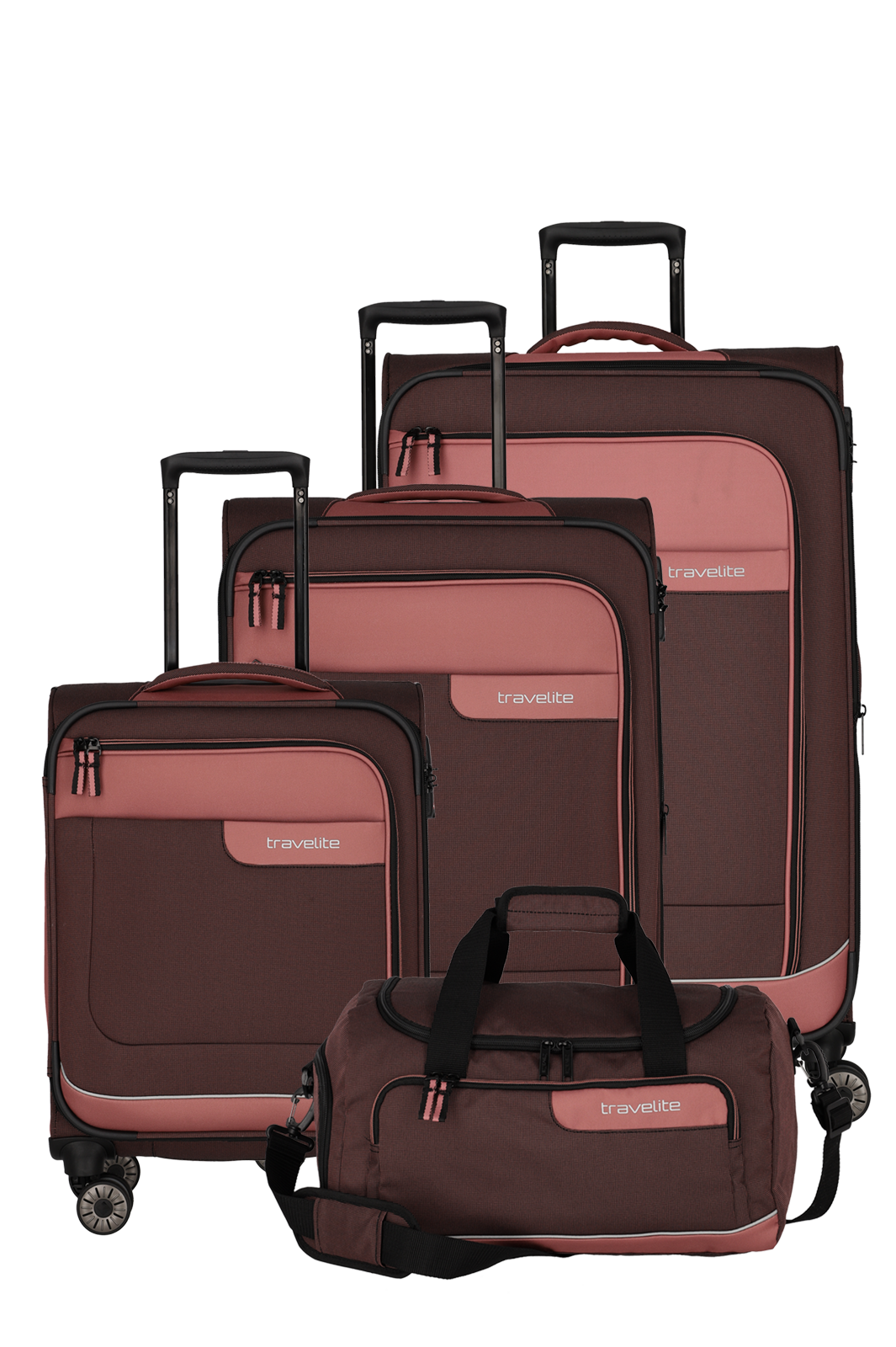 travelite Viia Koffer-Set 4-teilig Frühlingsrose Frühlingsrose Viia Weichgepäck Koffer 4-teilig von travelite