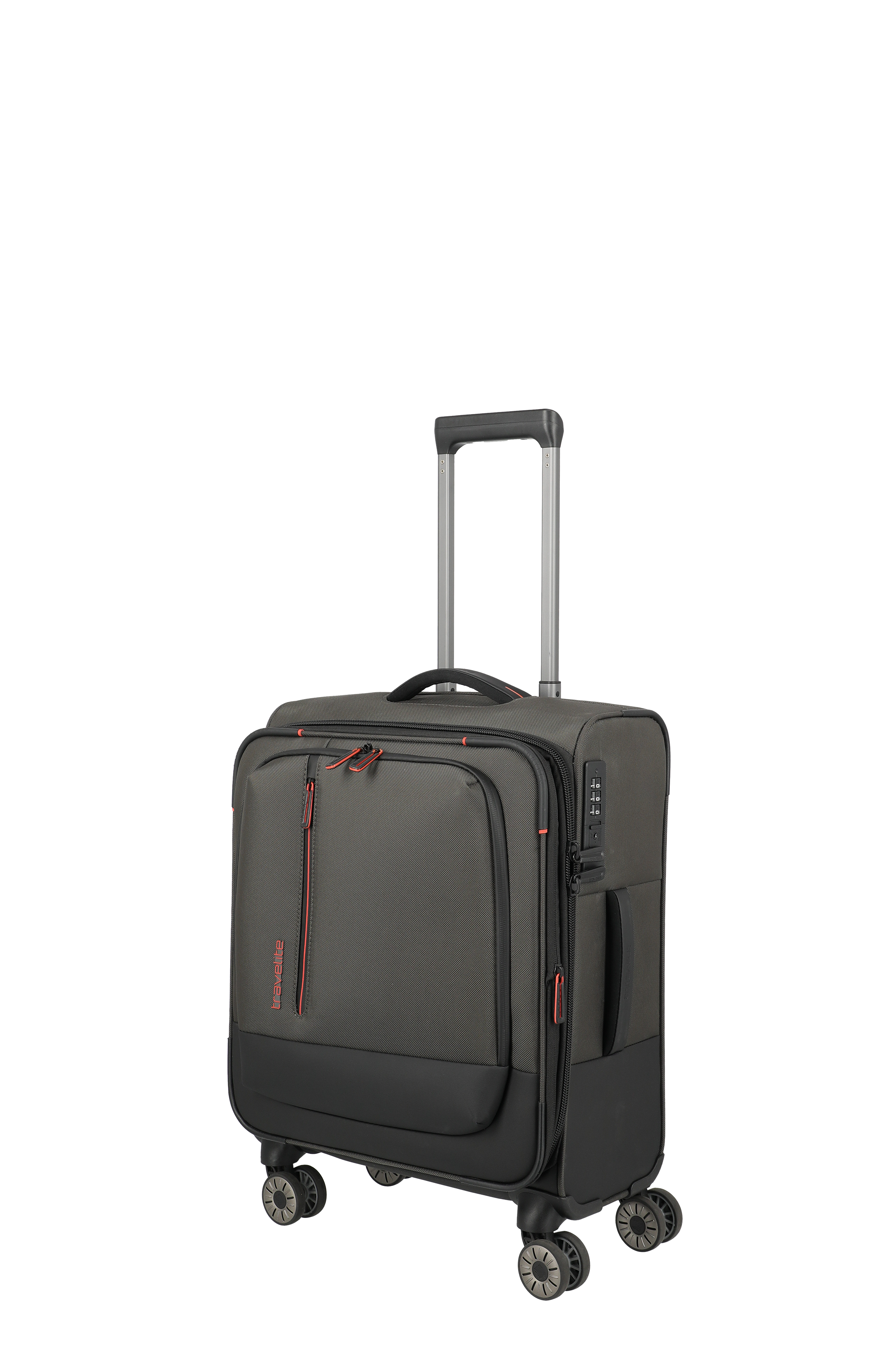 Handgepäck-Trolley in Anthrazit mit vier Rollen und TSA-Schloss