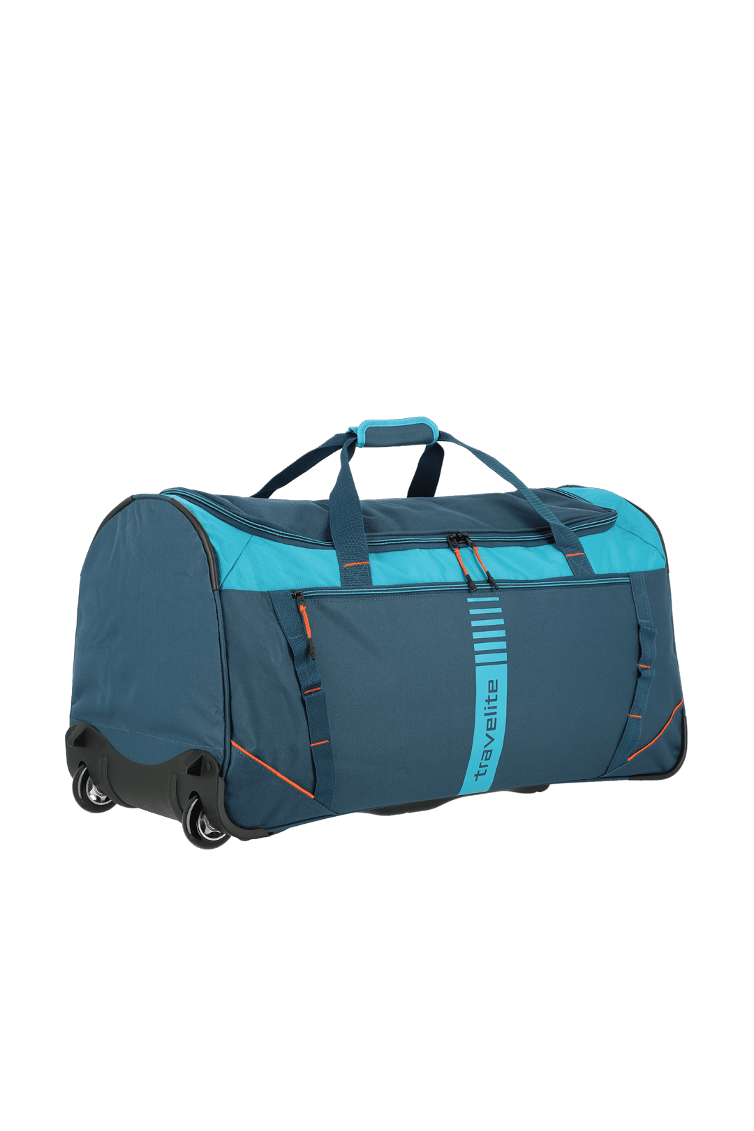 Robuste Reisetasche mit Rollen in Blau von travelite