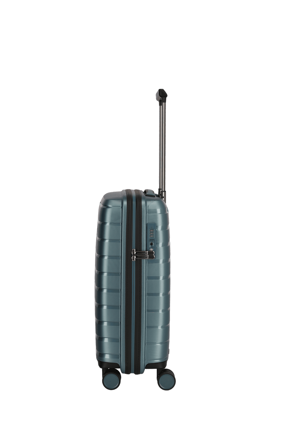 travelite AirBase Koffer von der Seite in blau Größe S