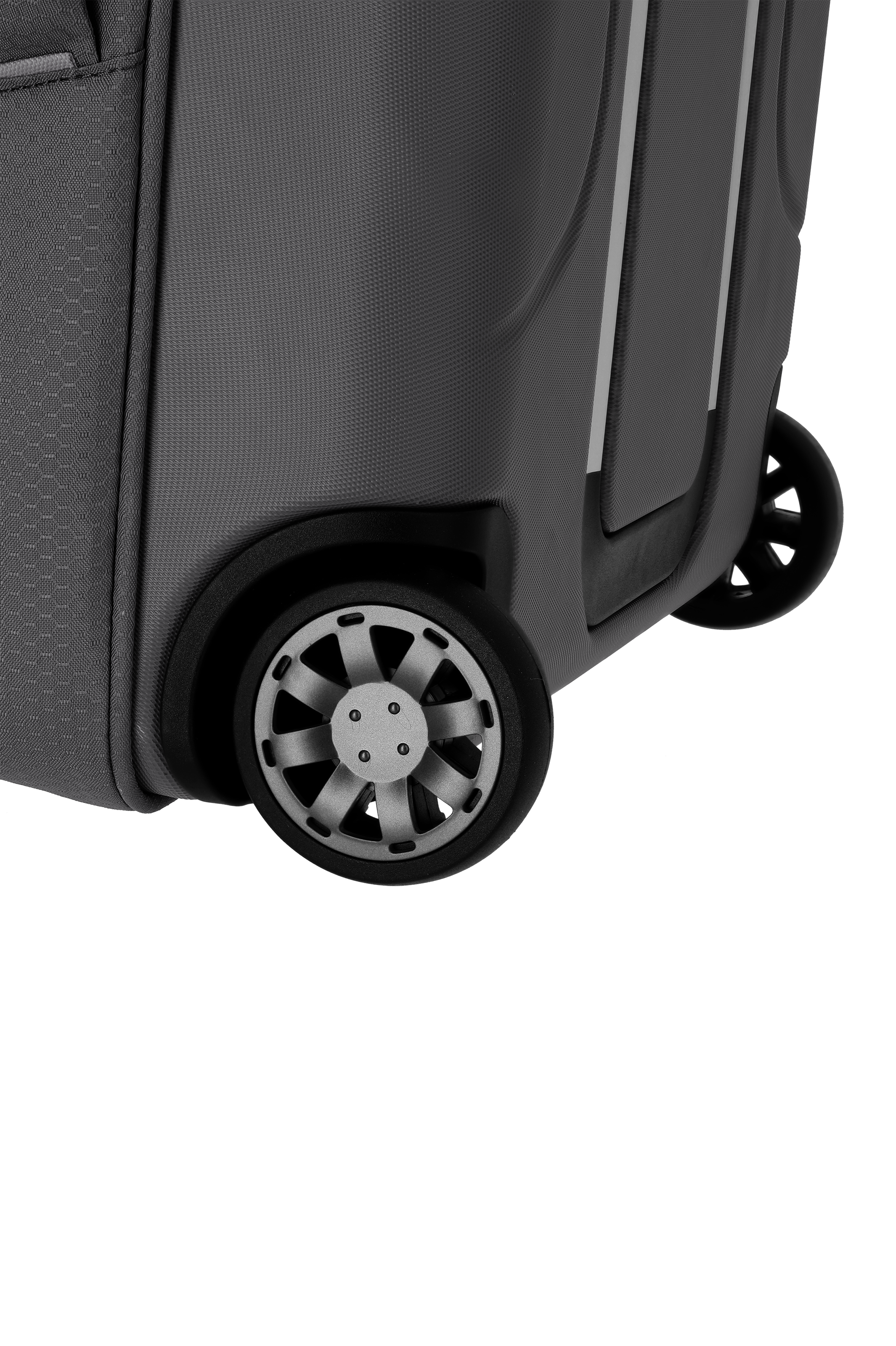 Stabile Kofferrollen für leichtes Reisen – Detailansicht eines modernen Trolleys