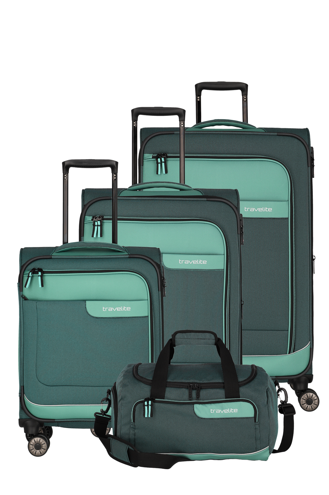 travelite Viia Koffer-Set eukalyptus 4-teilig eukalyptus Viia Weichgepäck Koffer Set 4-teilig von travelite