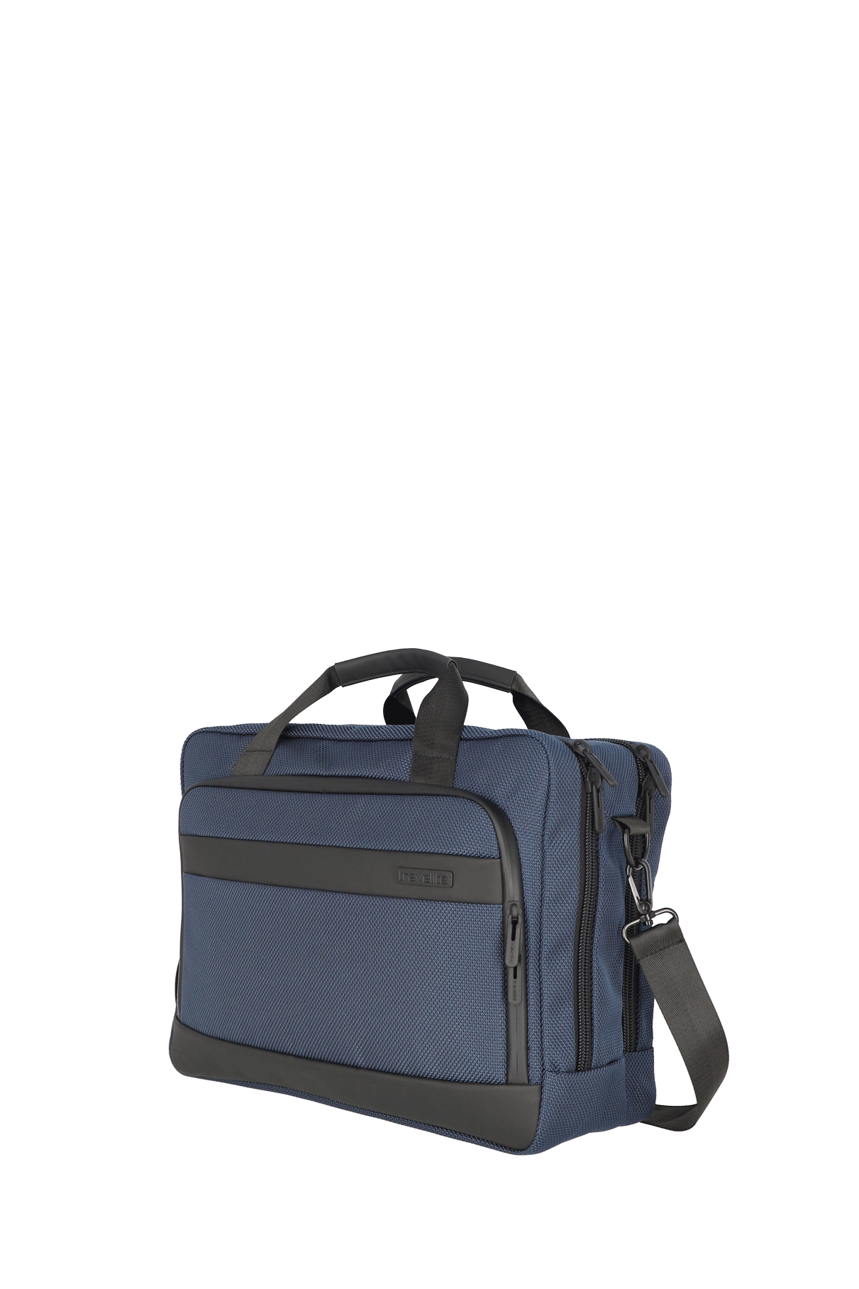 Stilvolle blaue Business-Tasche mit Schulterriemen