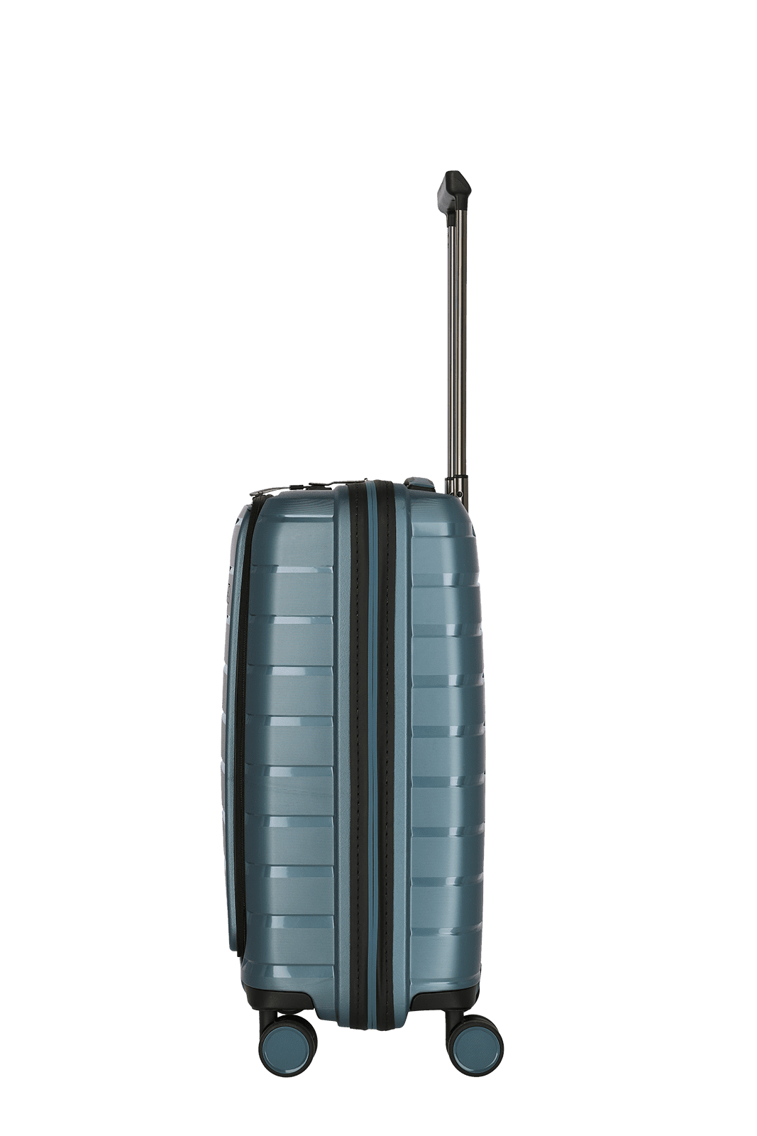travelite AirBase Koffer von der Seite in blau Größe S+