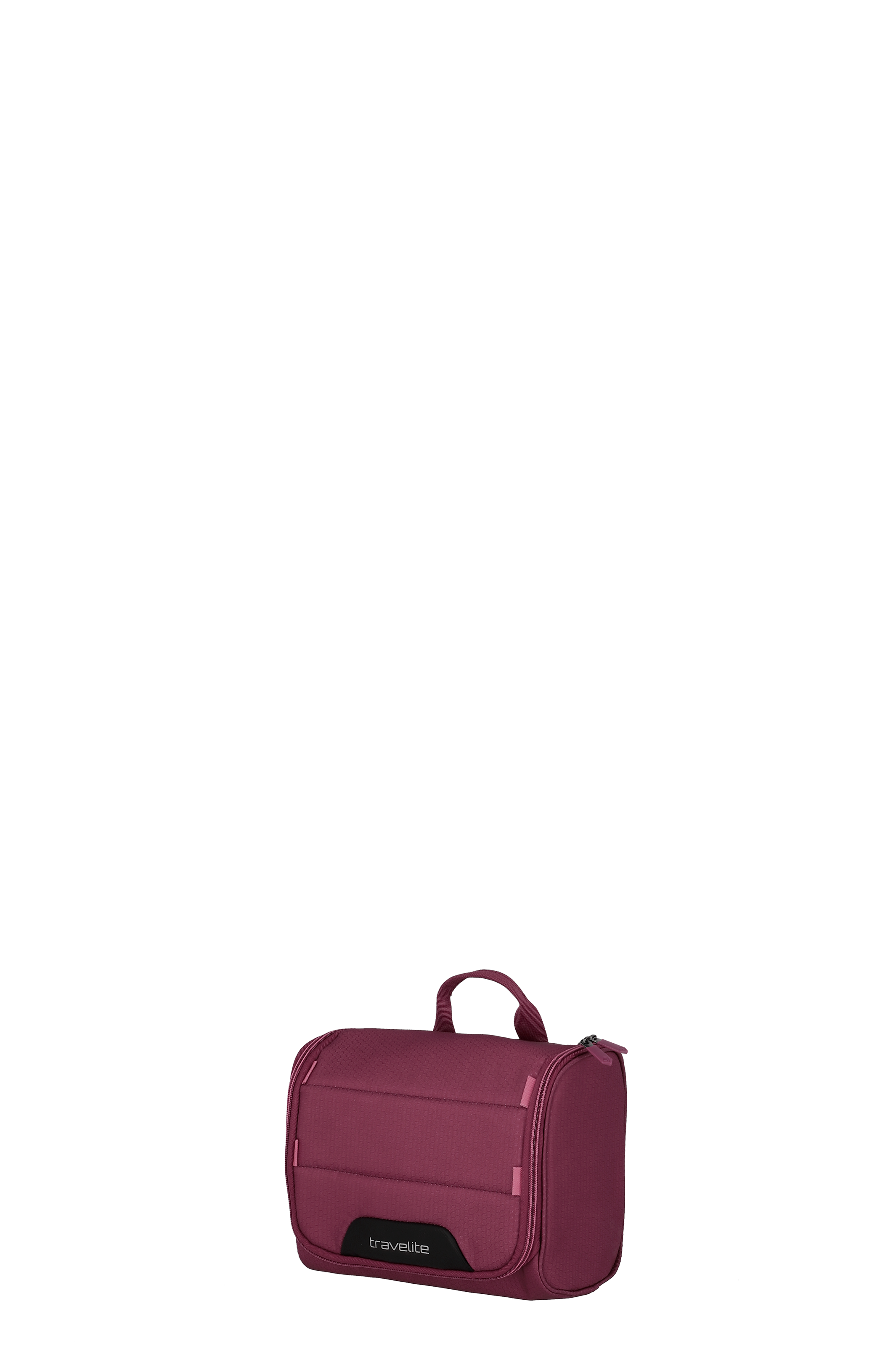 Travelite Kulturtasche in Bordeaux – praktische Reise-Kosmetiktasche mit Tragegriff