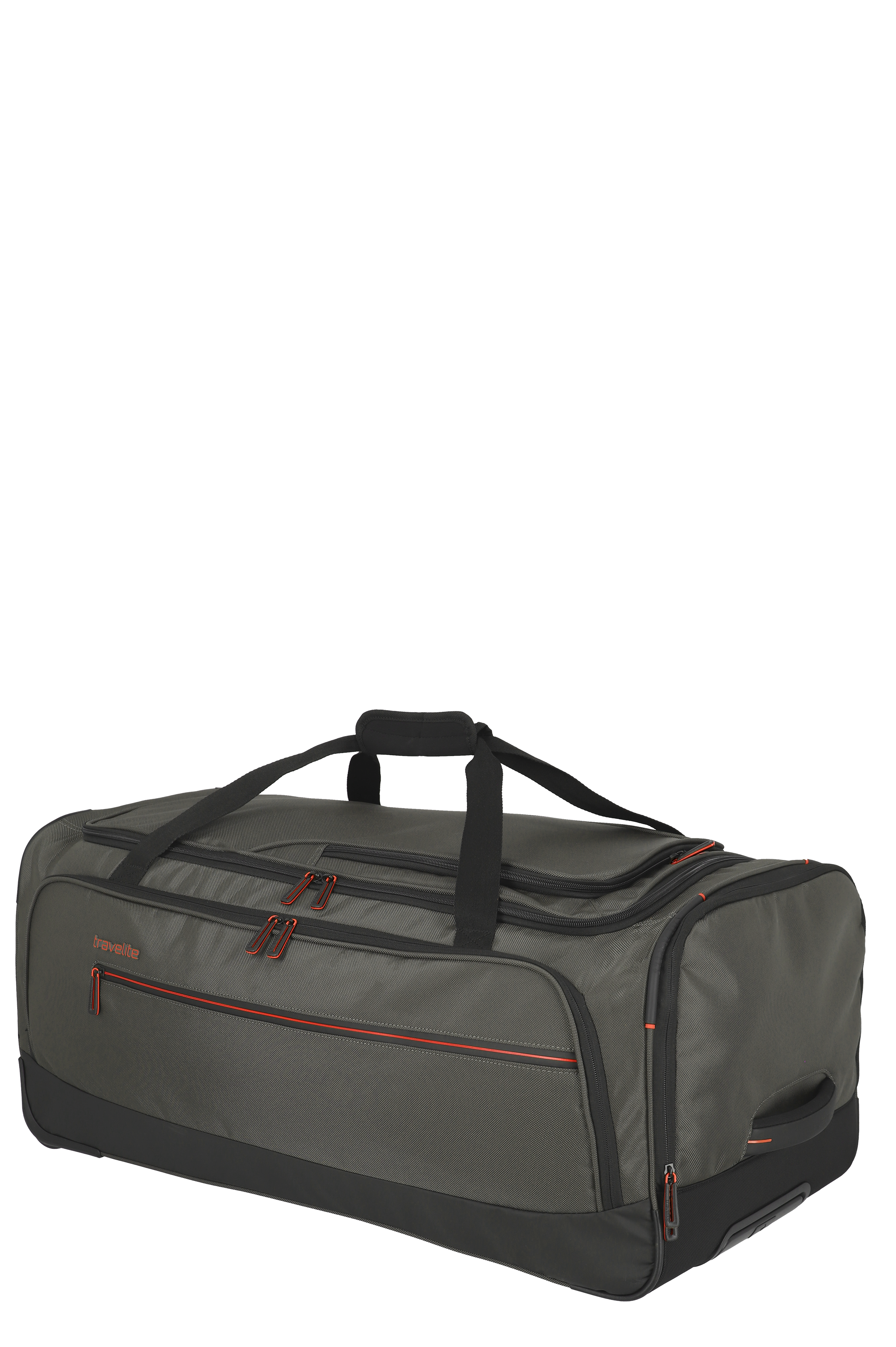 Große Reisetasche in Grau mit extra Fächern und robusten Griffen – ideal für Reisen, Sport und Freizeit