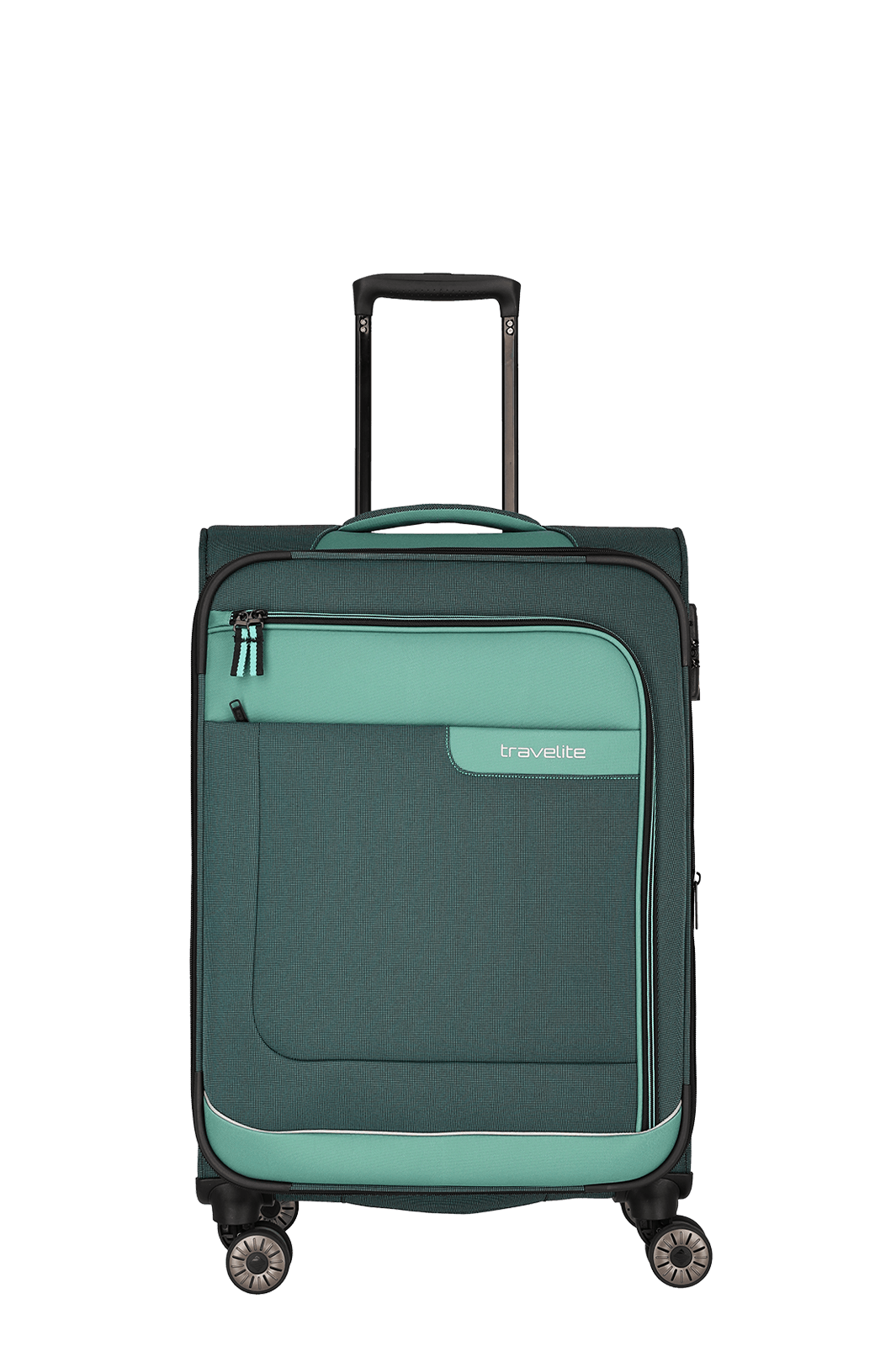 eukalyptus Viia Weichgepäck Koffer Frontalansicht von travelite Größe M