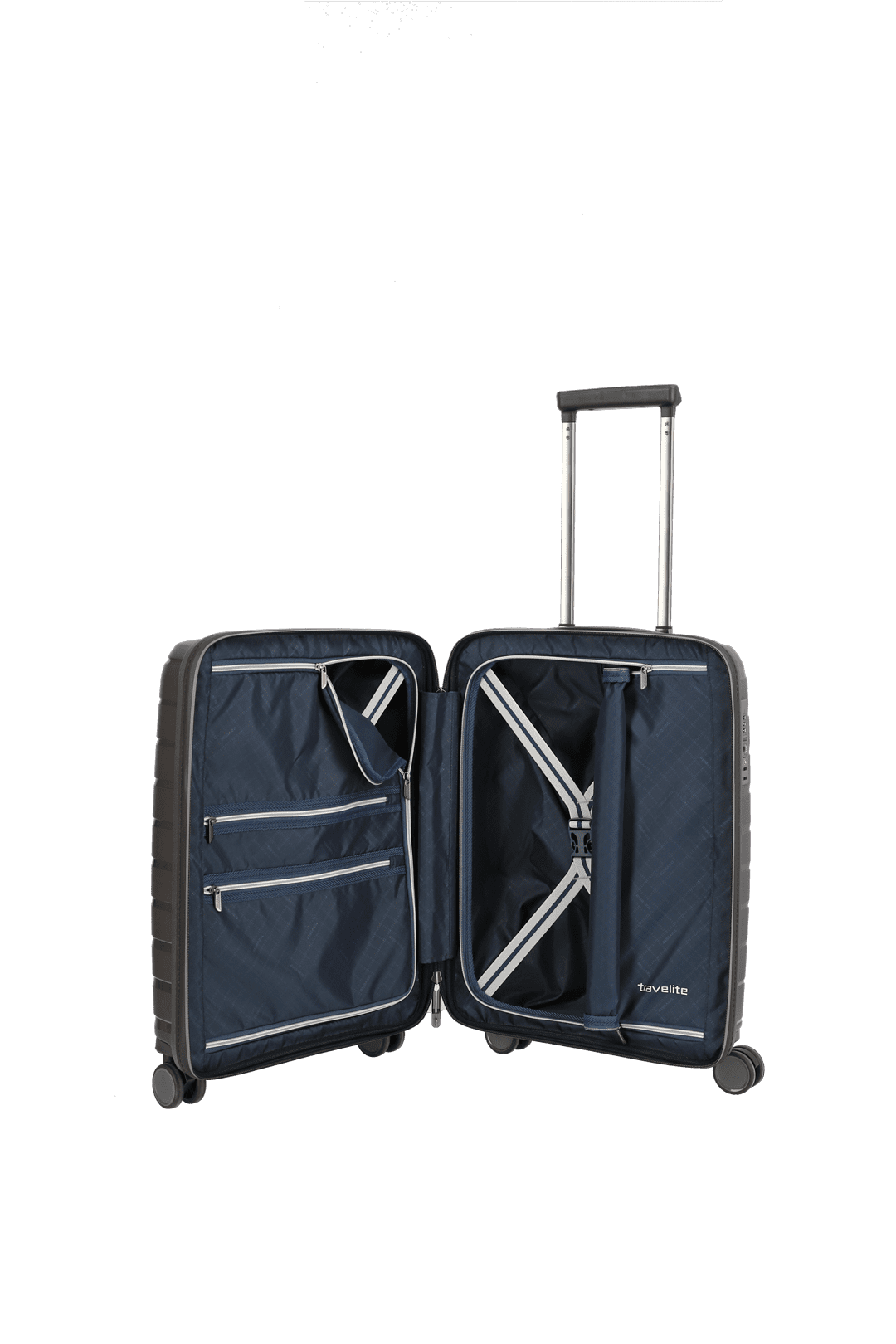 travelite AirBase Koffer in anthrazit von innen Größe S