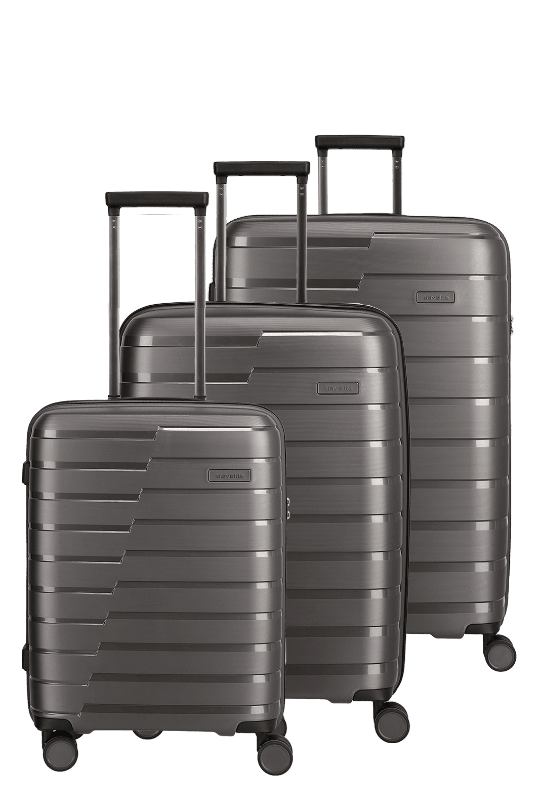 travelite AirBase Koffer 3-teiliges Set in Anthrazit
