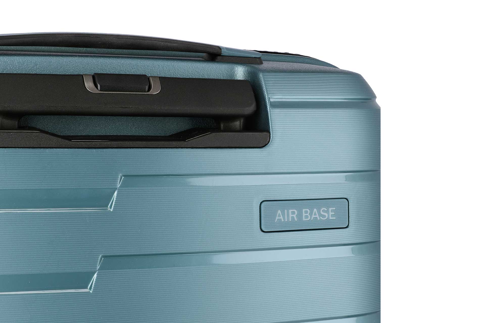 travelite AirBase Koffer in blau Nahaufnahme
