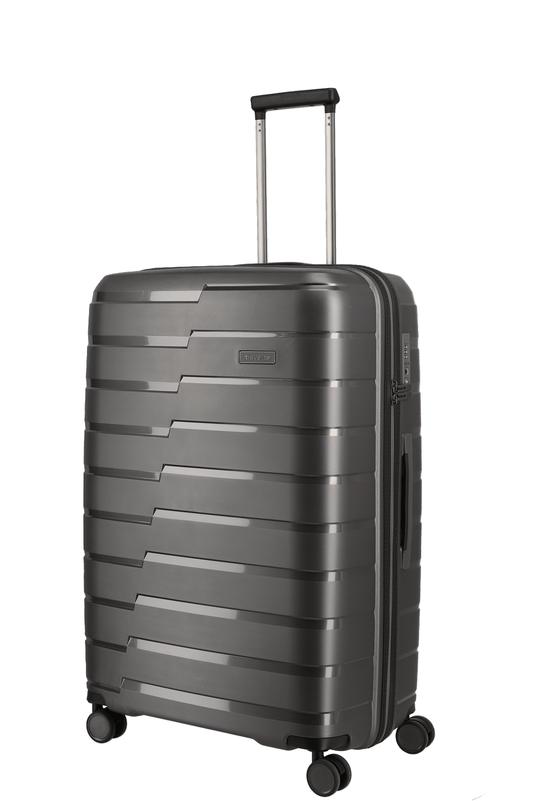 travelite AirBase Koffer Seitenansicht in anthrazit Größe L