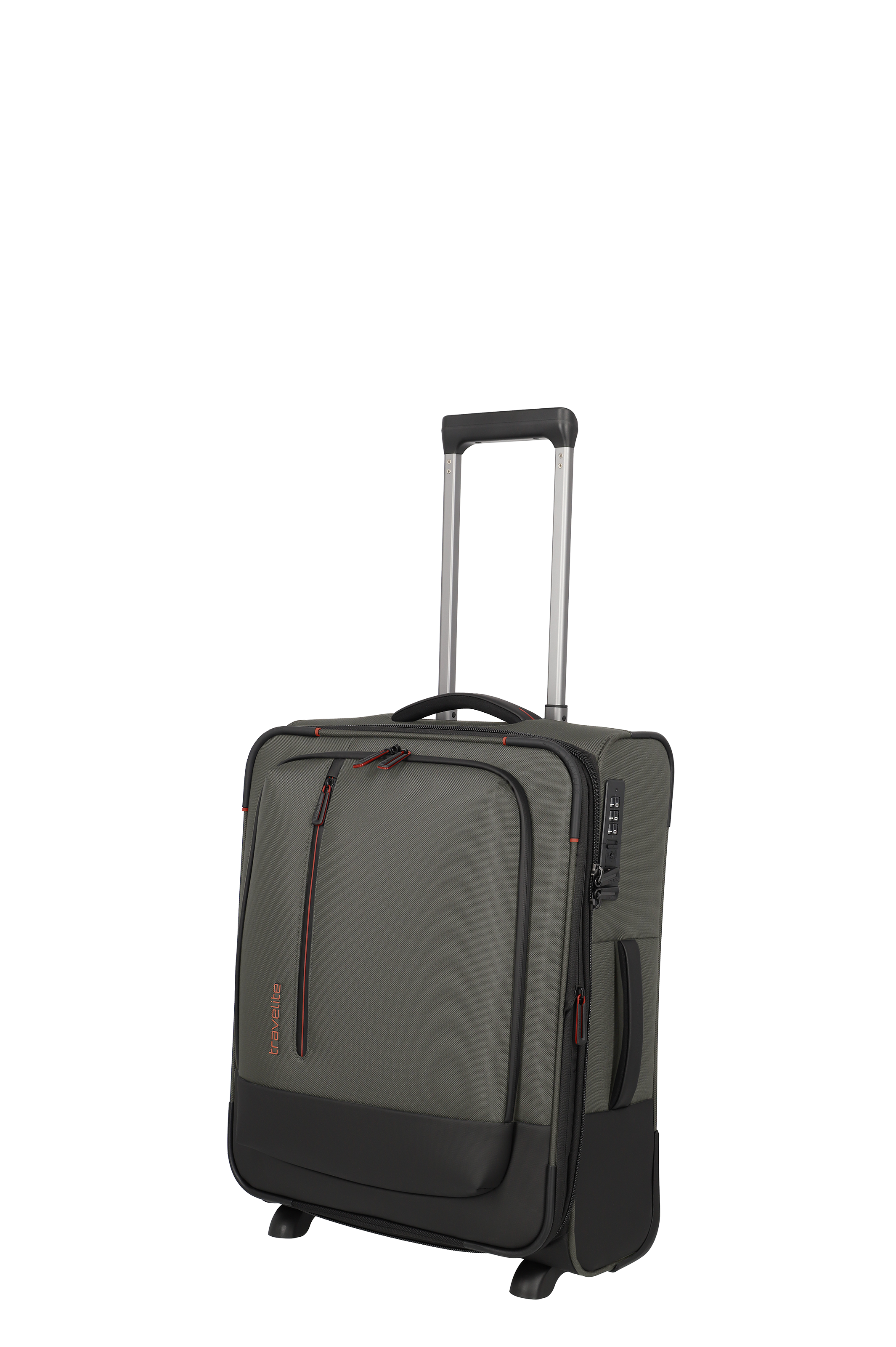 Travellite Kabinentrolley in Grau mit Rollen und arretierbarem Teleskopgriff