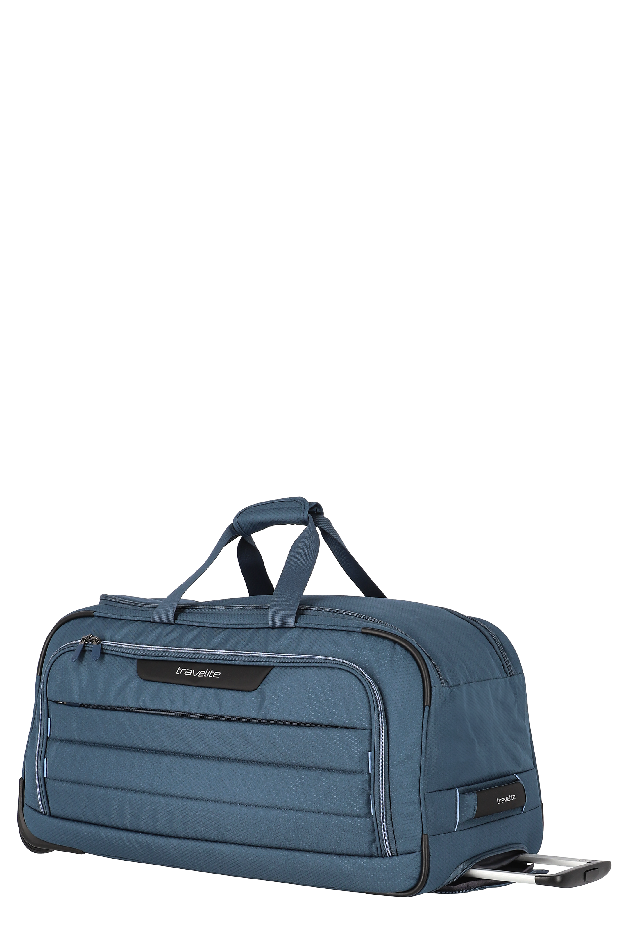 Travelite Reisetasche mit Rollen in Blau – geräumige und leichte Rolltasche für Reisen oder Sport