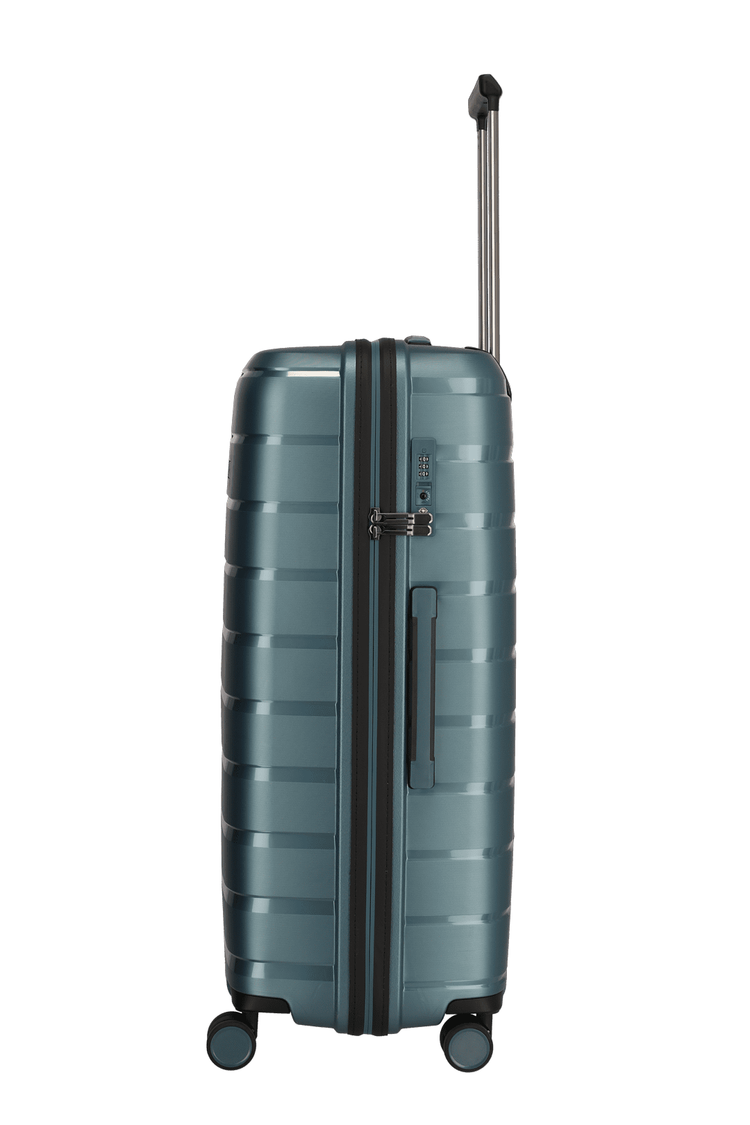 travelite AirBase Koffer von der Seite in blau Größe L