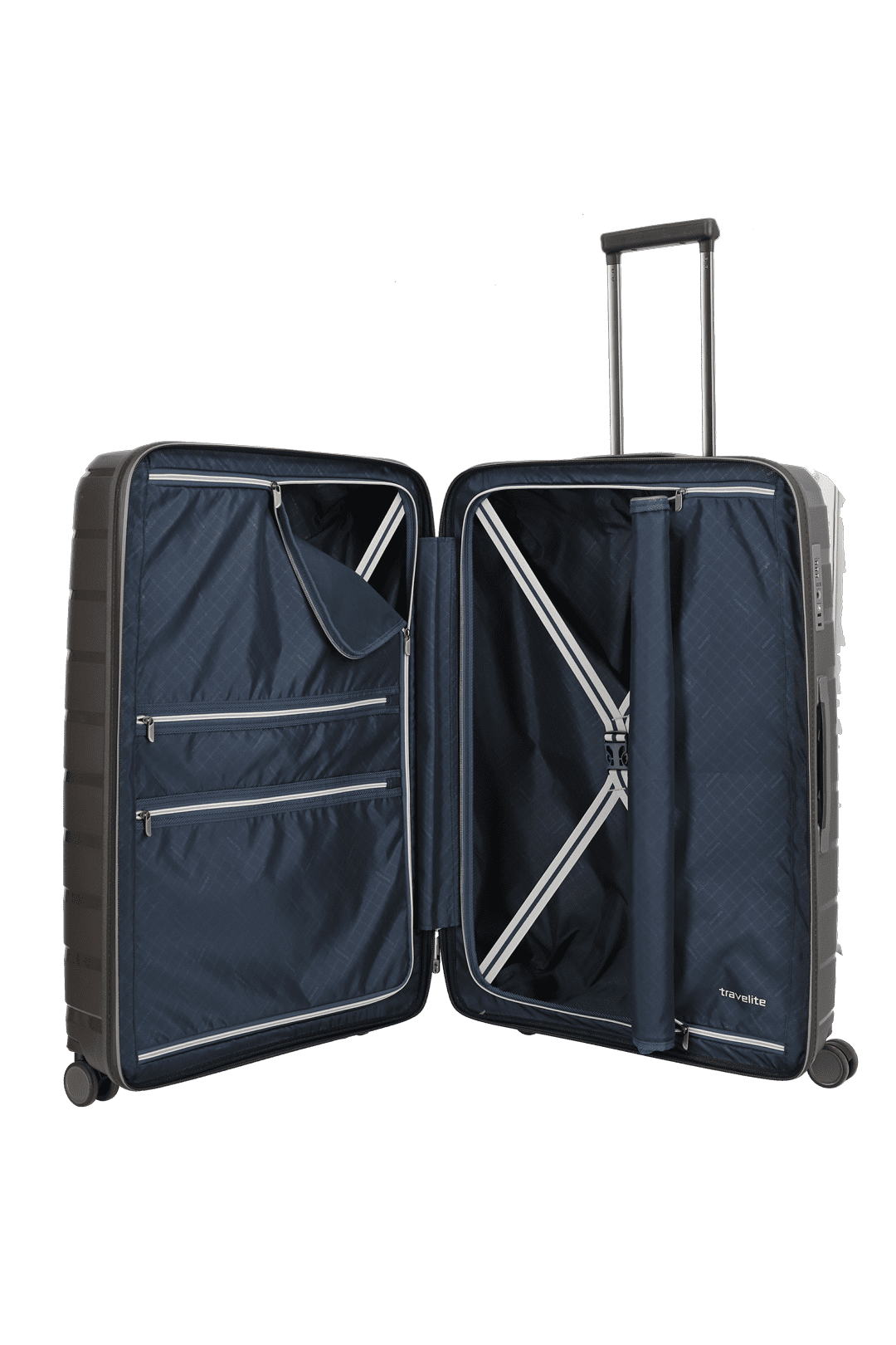 travelite AirBase Koffer in anthrazit von innen Größe L