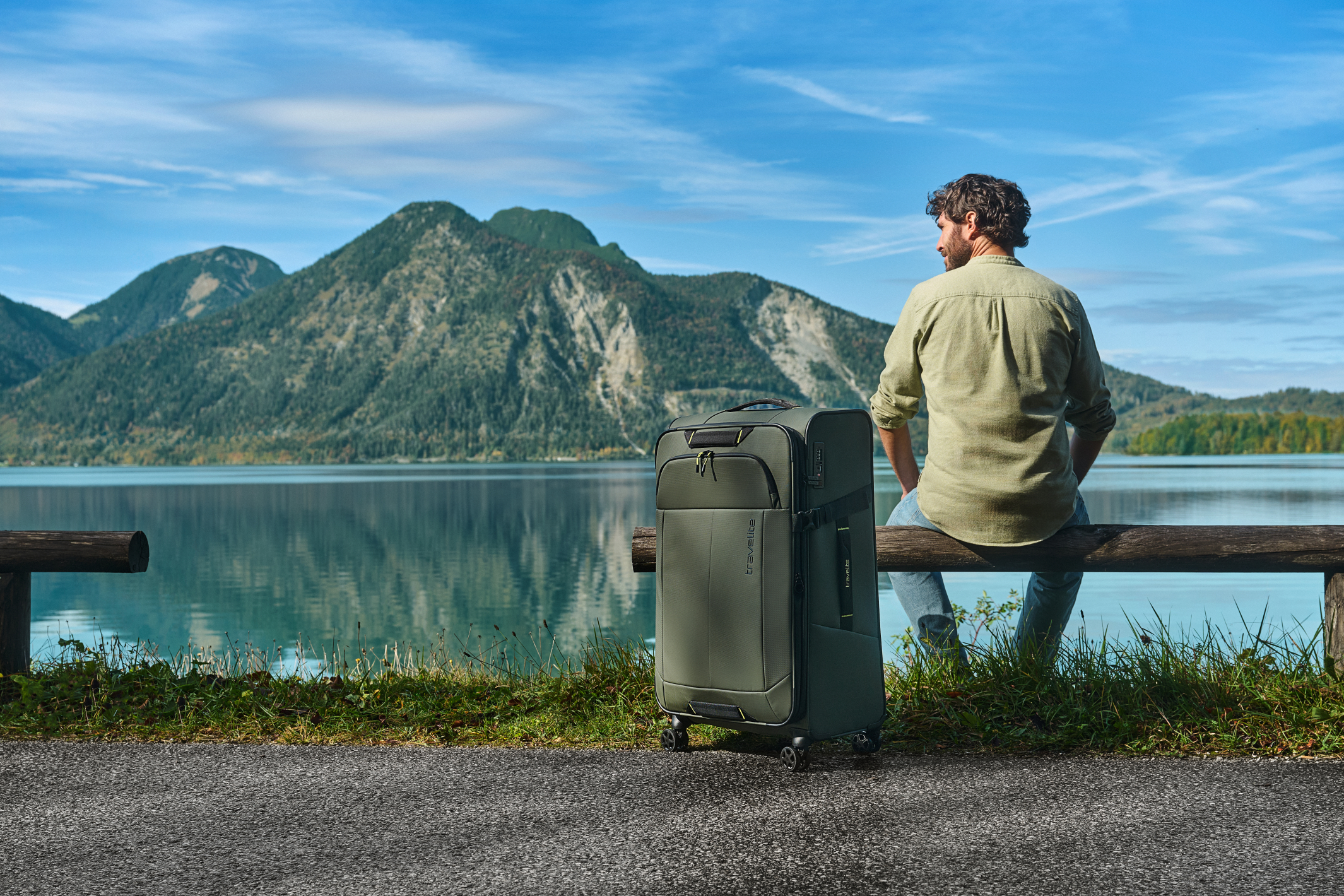 Briize Weichgepäckkoffer Größe L in Farbe khaki - travelite